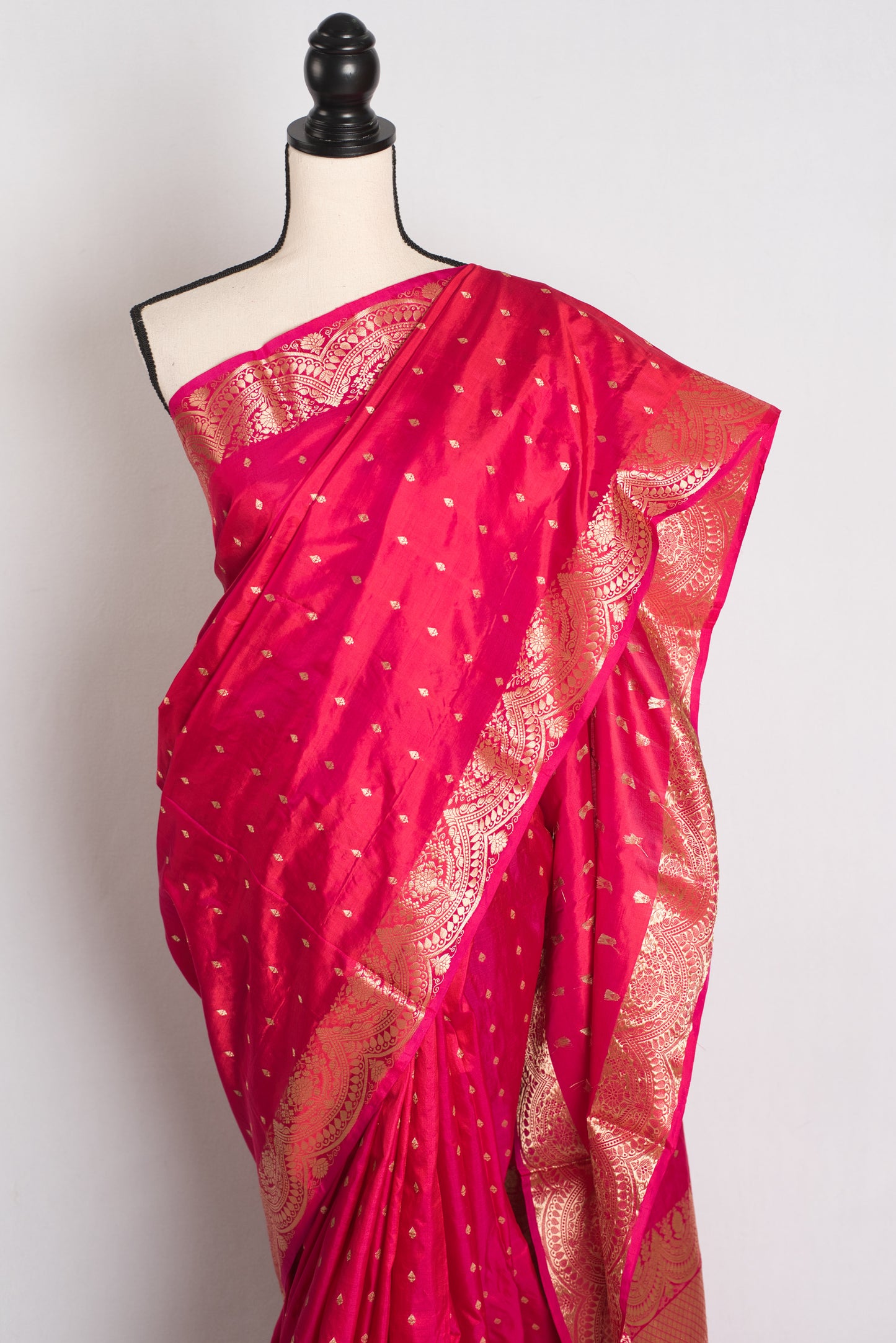 Gulzar : Rosy Pink Lightweight Banarasi Silk Saree image 5