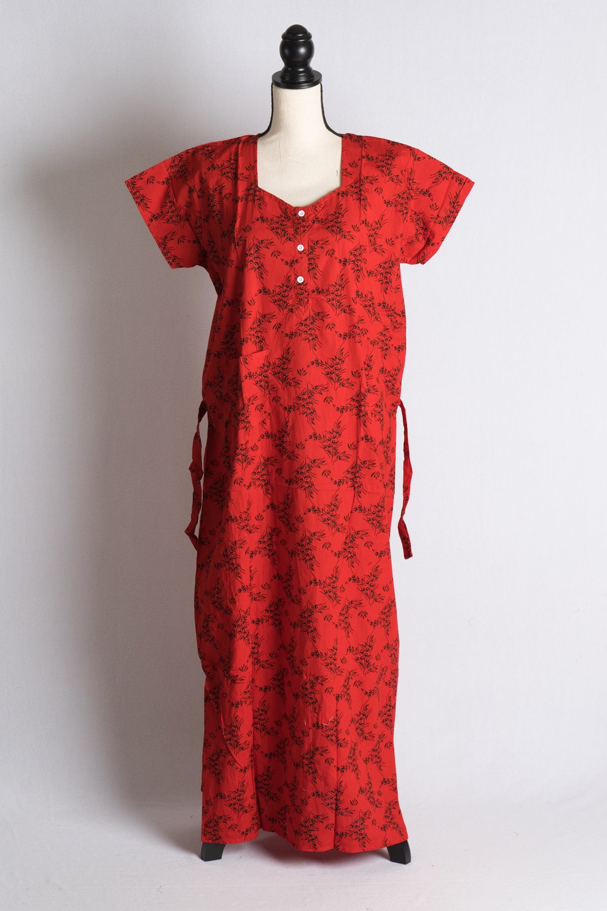Pure Cotton Printed Ladies Long Indian Nightwear Gown image 1