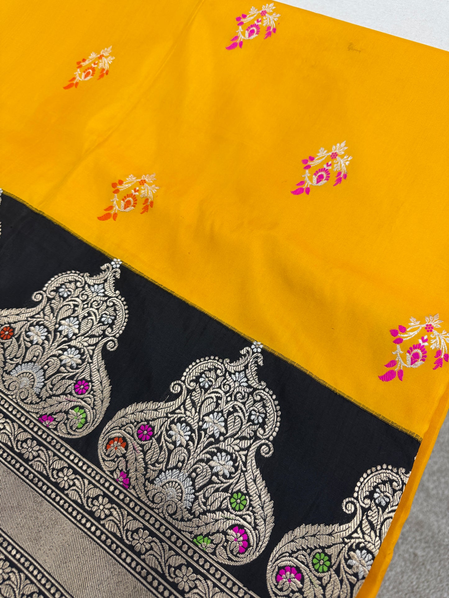 Silk Mark Certified Minakari Banarasi Saree - Wedding Collection image 6