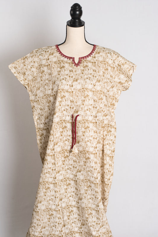 Printed Pure Cotton Kaftan Nightwear in Regular Size image 0