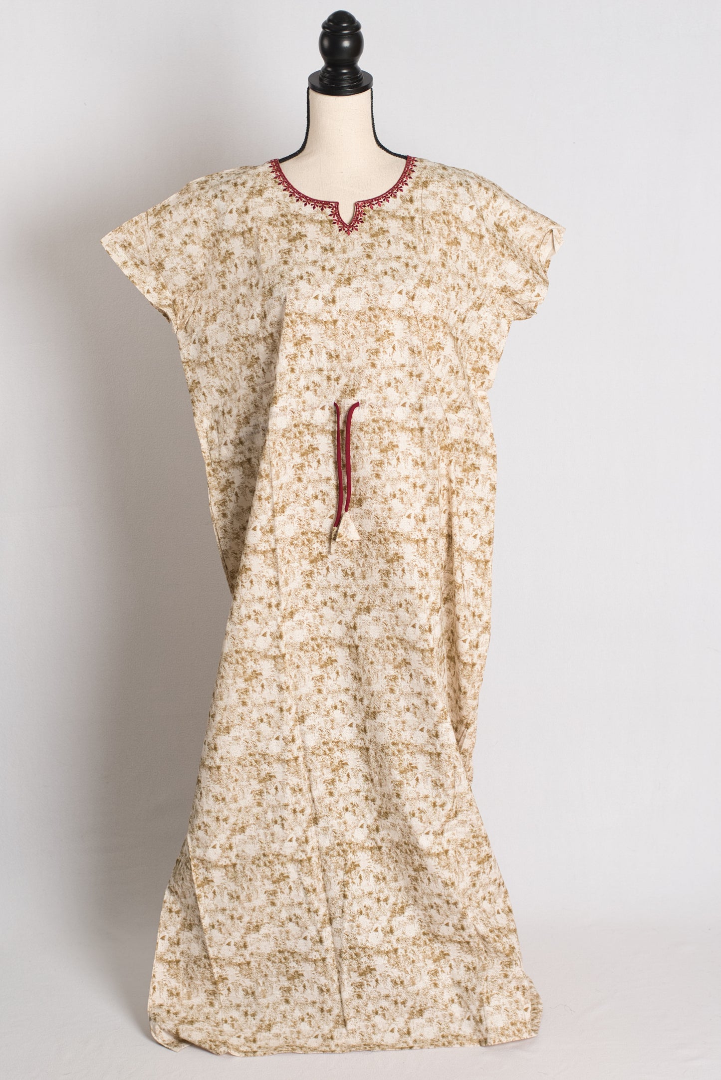 Printed Pure Cotton Kaftan Nightwear in Regular Size image 1