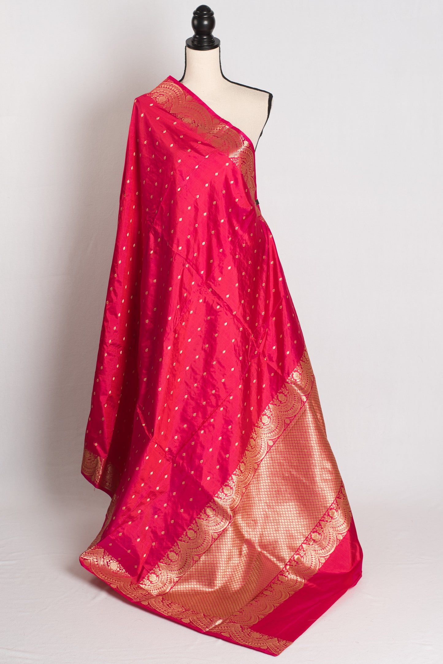Gulzar : Rosy Pink Lightweight Banarasi Silk Saree image 1