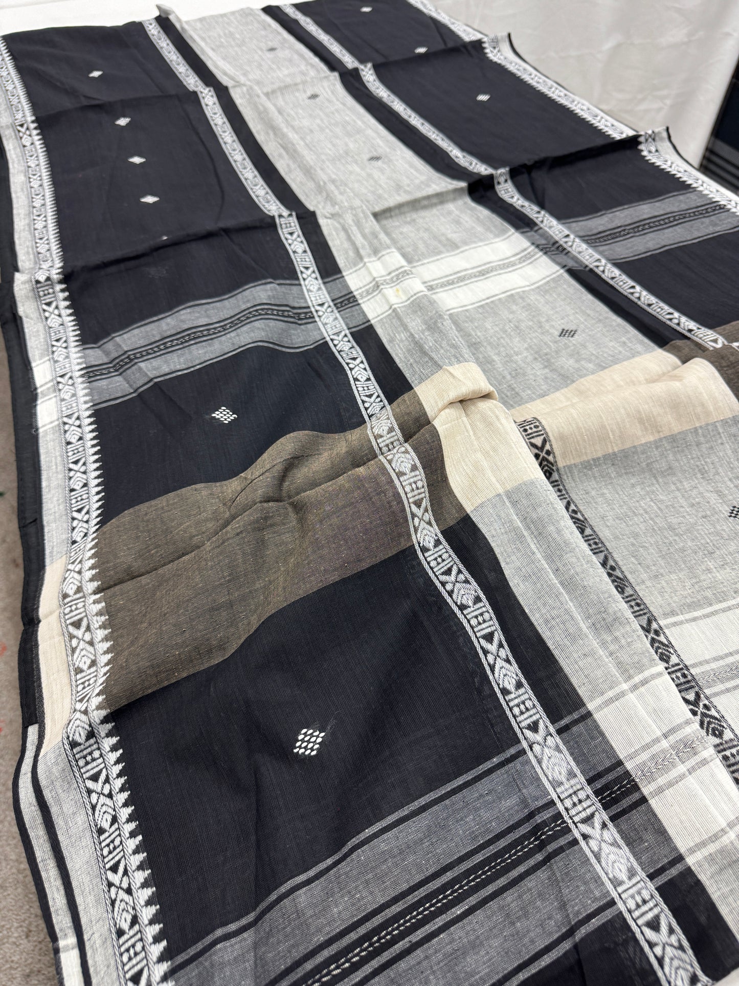 Dhumra : Dhaniakhali Bengali Soft Cotton Saree with Wide Border image 2