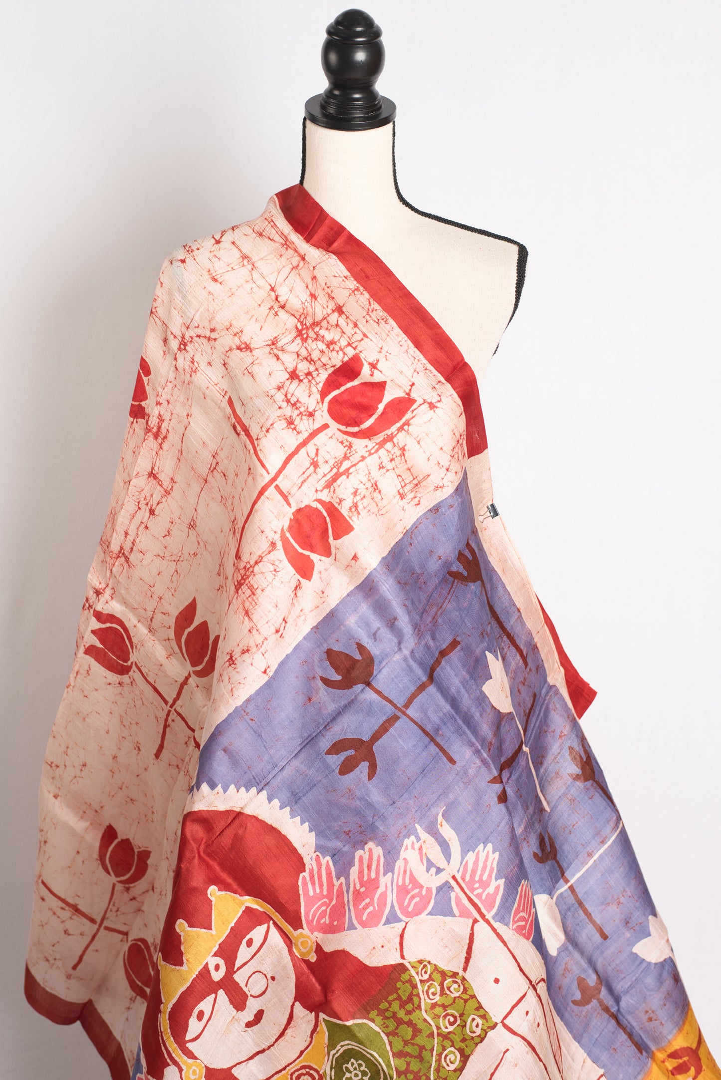Bengal Batik Bliss - Handcrafted Pure Silk Saree.
