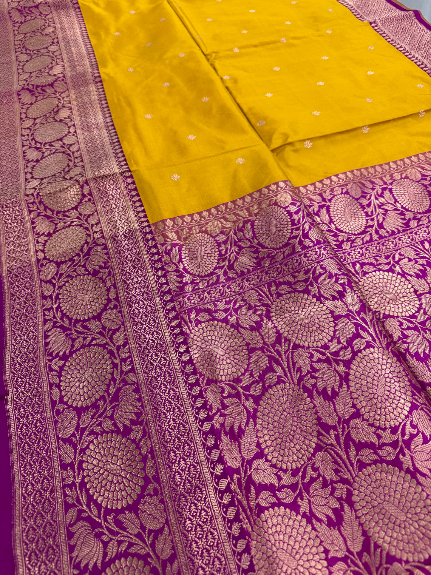 Indian Silk Banarasi Saree with 42 Size Stitched Blouse - Indian Wedding Saree.