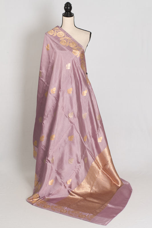 Nina | Lavender Purple & Gold Silk Mark Certified Katan Banarasi Silk Saree image 1