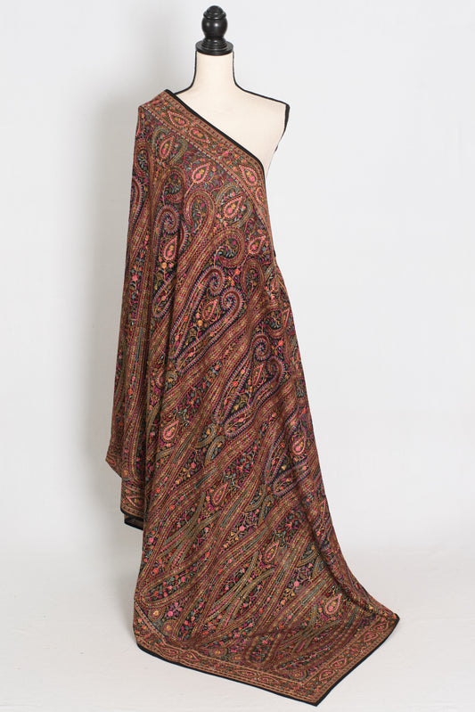 Pritha | Black Georgette Saree | All-Over Intricate Kashmiri Embroidery Jaal image 1