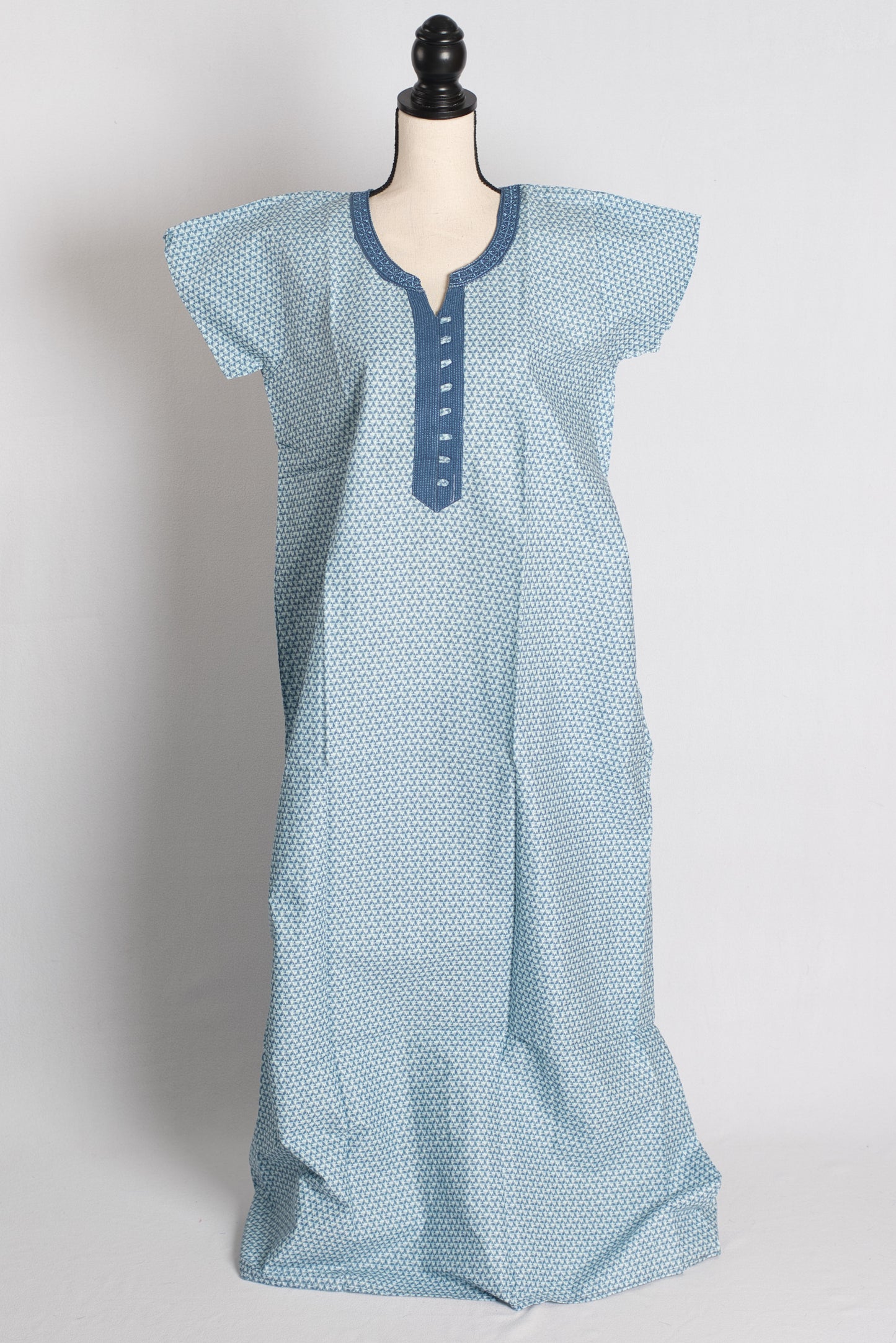 Printed Blue Pure Cotton Nightwear in Regular Size image 1