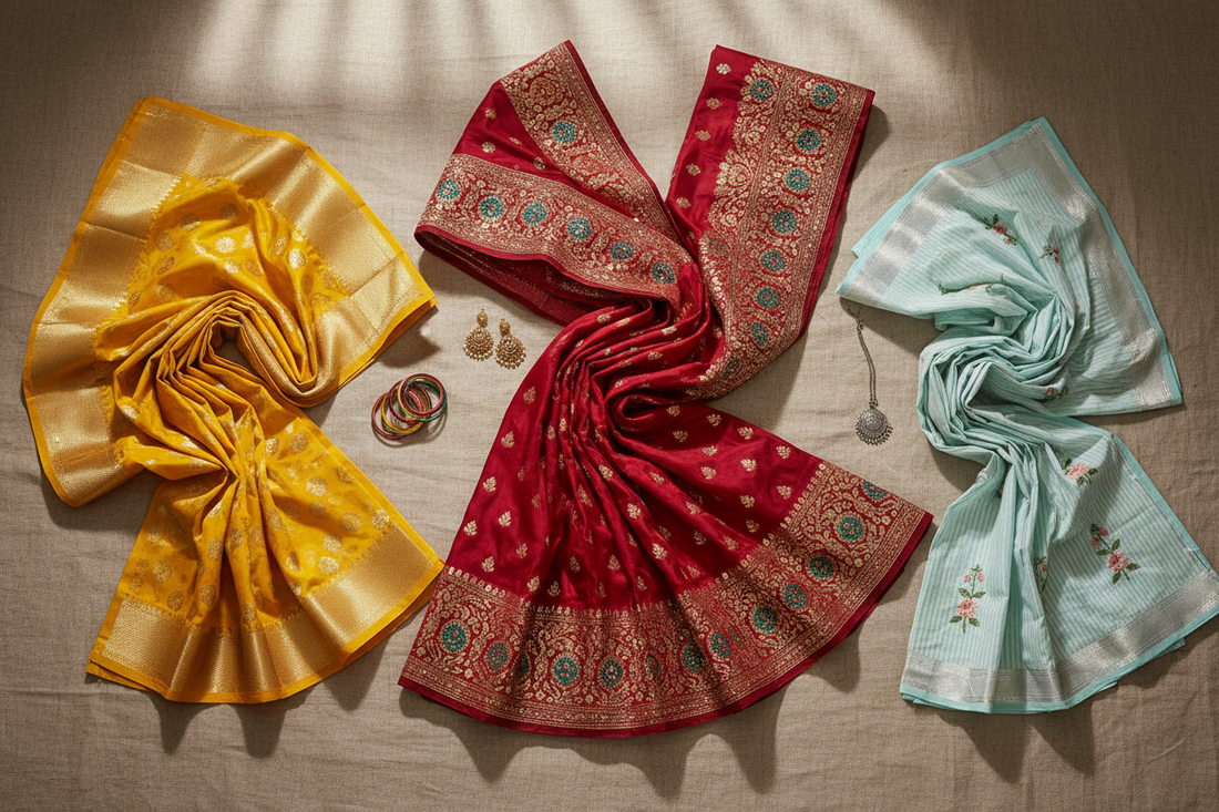 Sarees styled for wedding, festive, and everyday wear – Saree Mandi