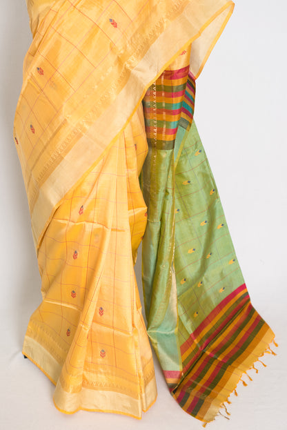 Kala: Handwoven Bishnupuri Silk Saree | Pure Bengali Silk | Soft & Elegant Drape image 6