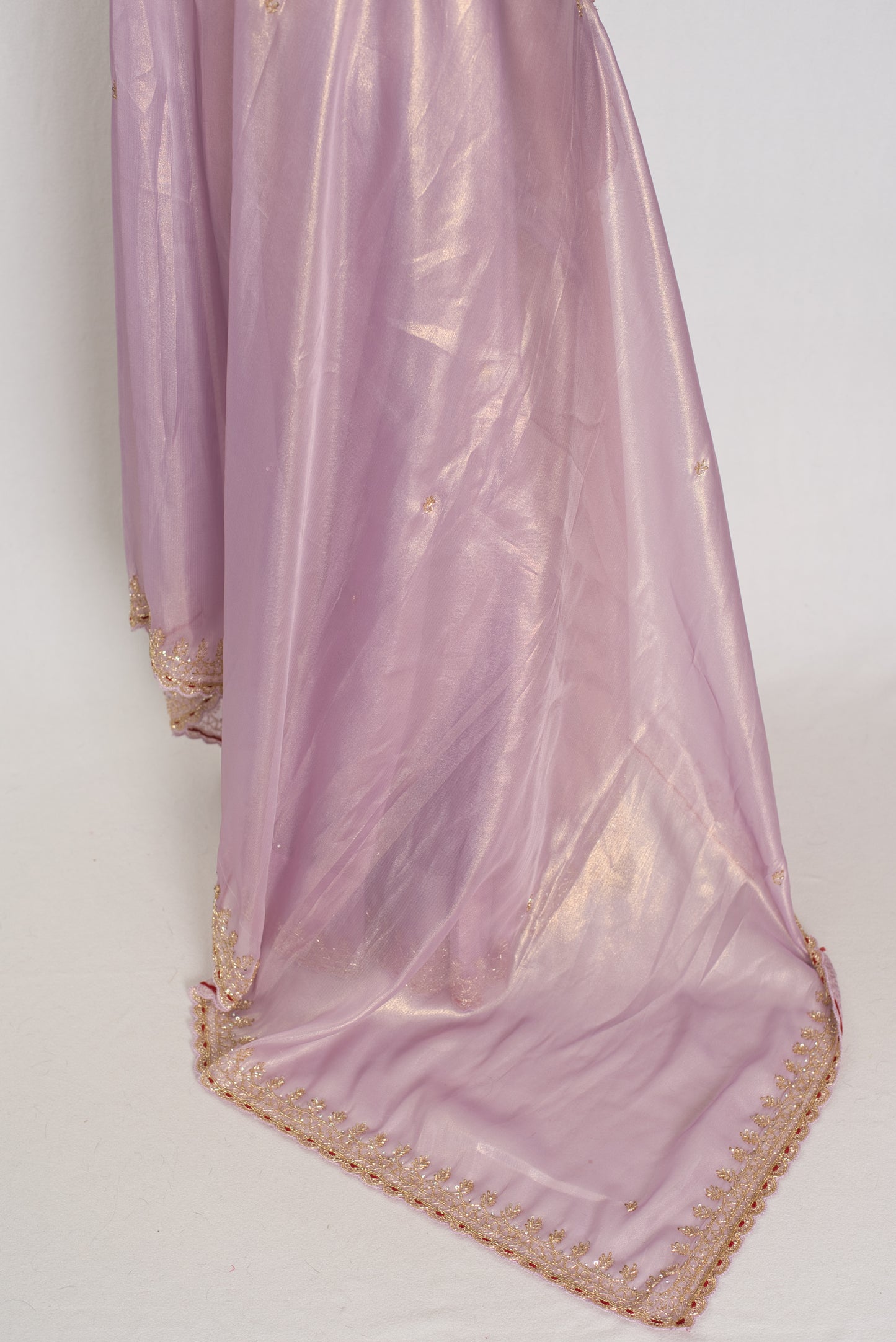 Mahi: Lavender Tissue Designer Saree | Bollywood Style Indian Partywear Saree image 3