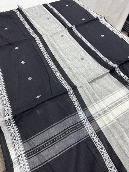 Dhumra : Dhaniakhali Bengali Soft Cotton Saree with Wide Border image 4