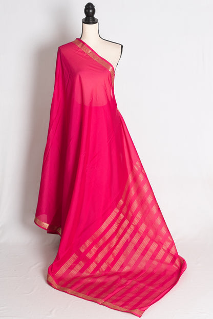 Ritaja: Dark Pink and Gold Budget Friendly Mysore Silk Saree image 1
