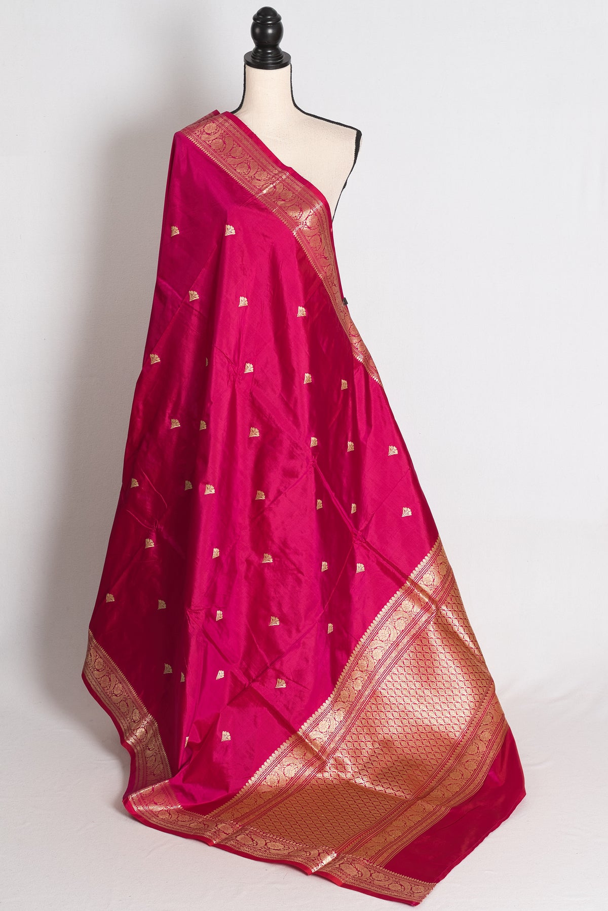 Mithu: Purple and Gold Katan Silk Banarasi Saree with Blouse Piece image 1