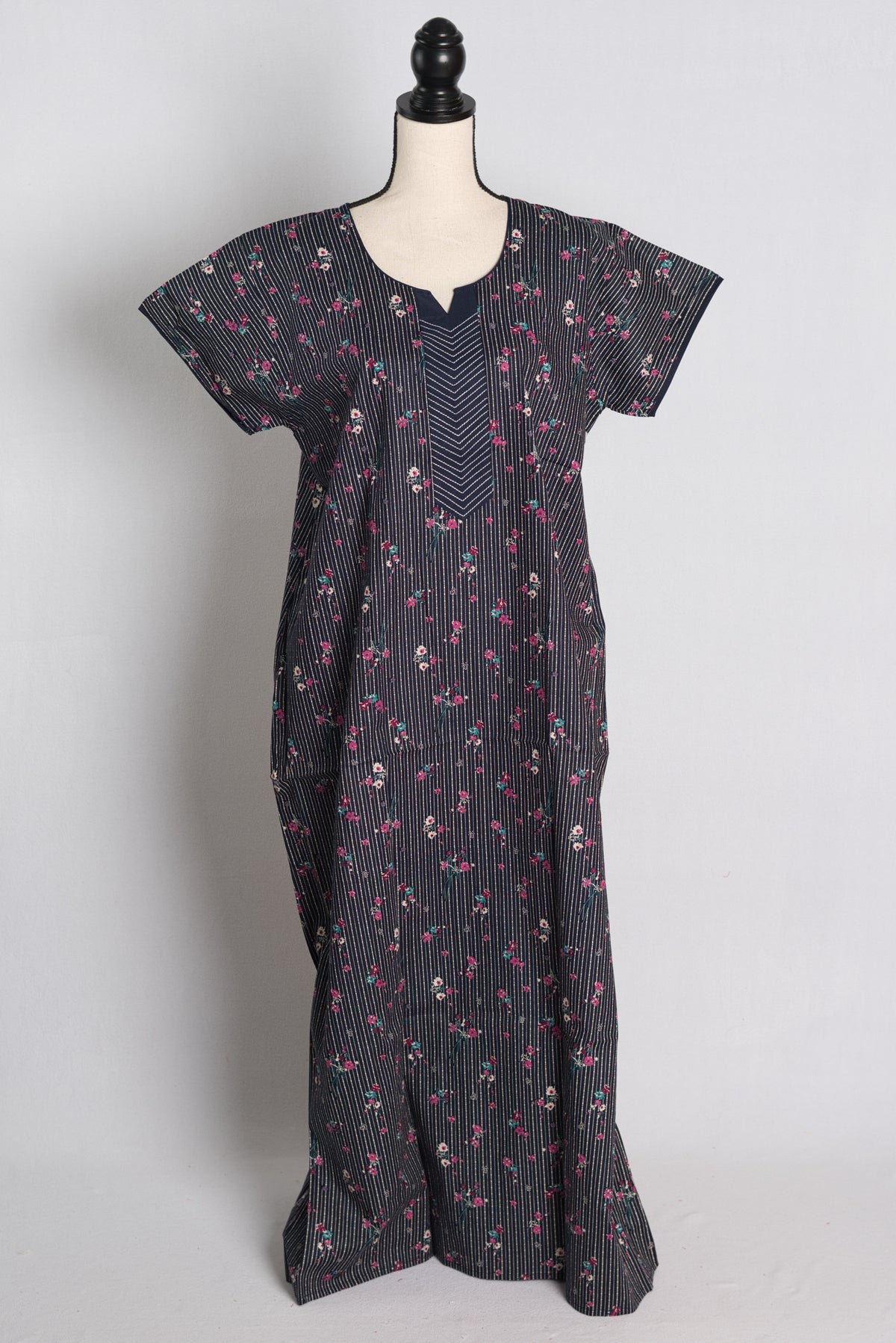 Printed Black Cotton Nightwear in Regular Size image 0