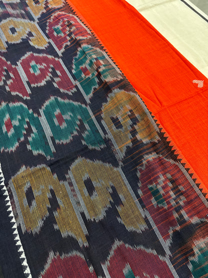 Dhriti : Dhaniakhali Soft Cotton Saree with Kotki Border image 0