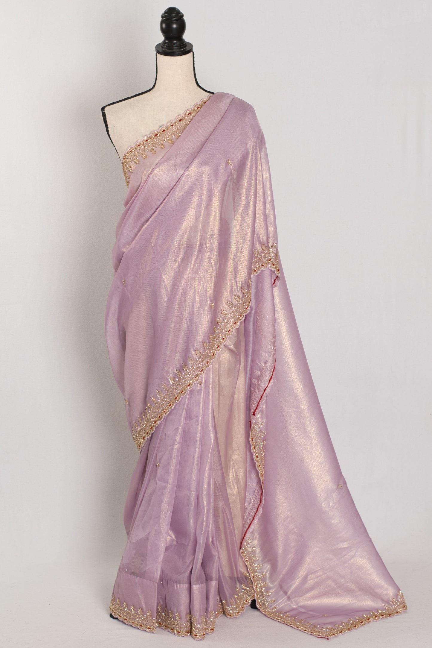 Mahi: Lavender Tissue Designer Saree | Bollywood Style Indian Partywear Saree image 0