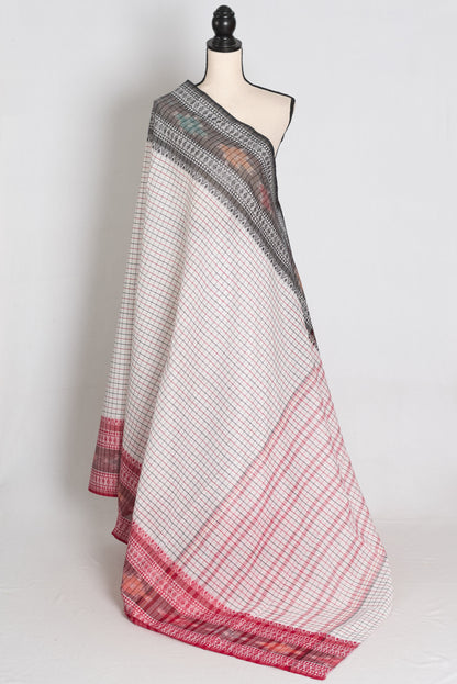 Mitra: Dhaniakhali Soft Cotton Bengali Saree with Ganga Jamuna Border image 1