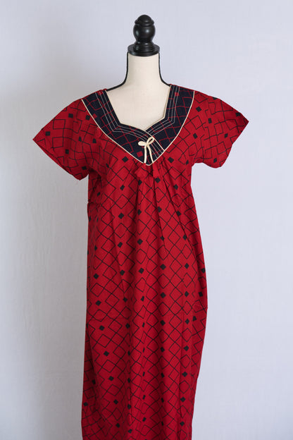 Long Pure Cotton Ladies Indian Nightwear in Standard Size image 1