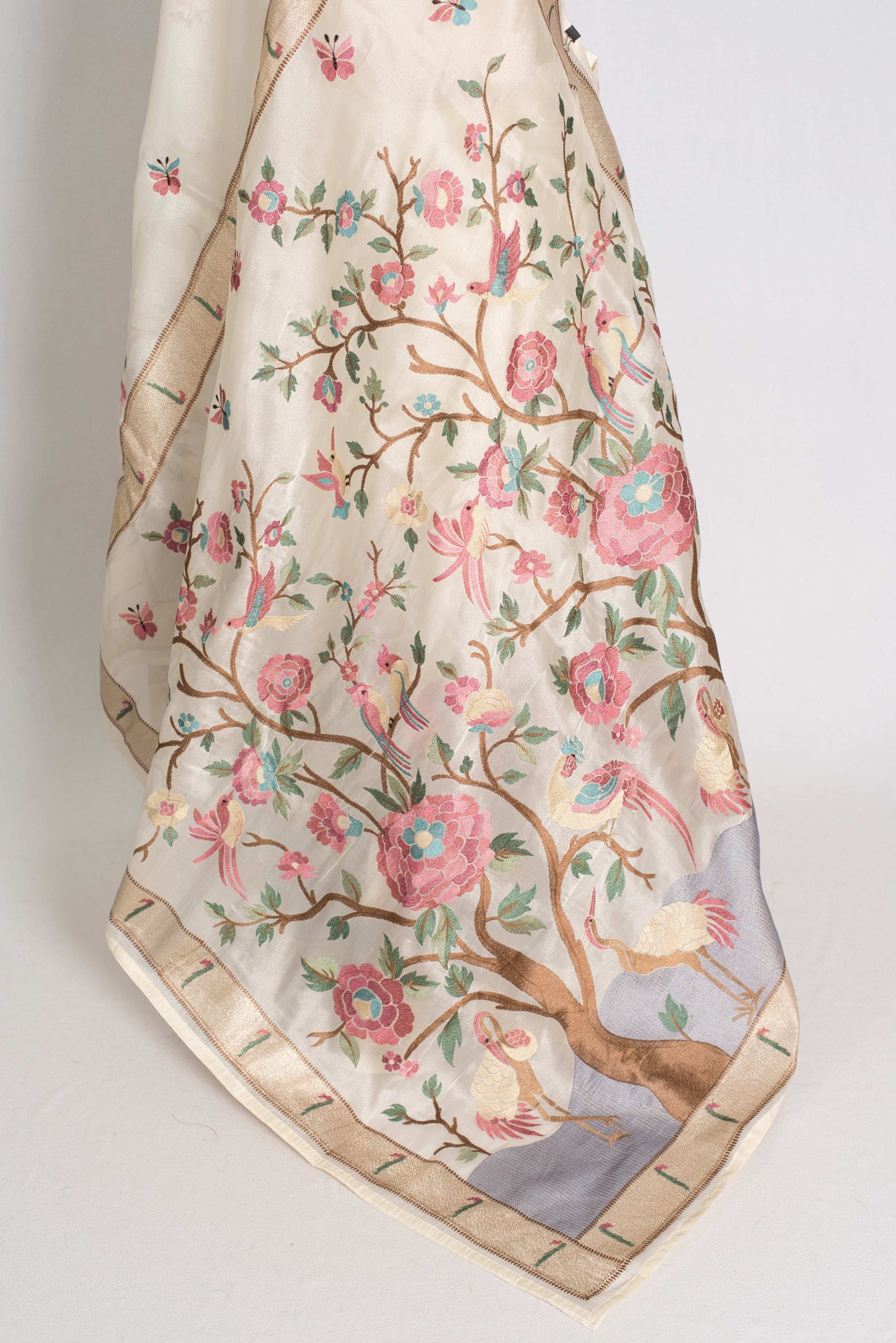 Sandhya : Embroidered Organza Designer Saree with 36 Size Blouse