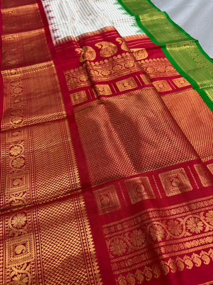 Rajashri : Silk Mark Certified Maharani Ganga Jamuna Kanji Gadwal Silk Saree image 4