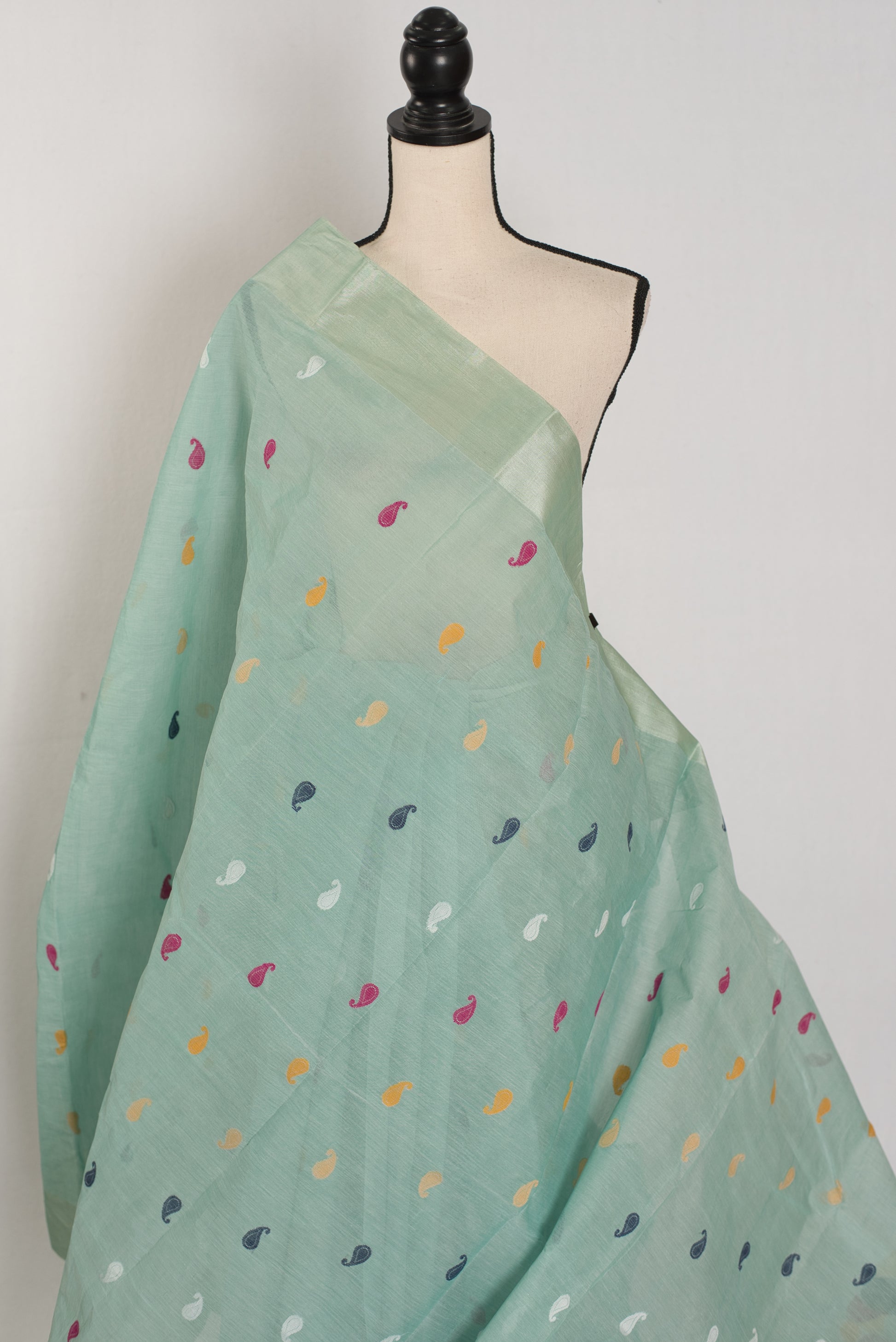 Seema: Bengal Handloom Pure Cotton Jamdani Saree | Bengali Saree image 4