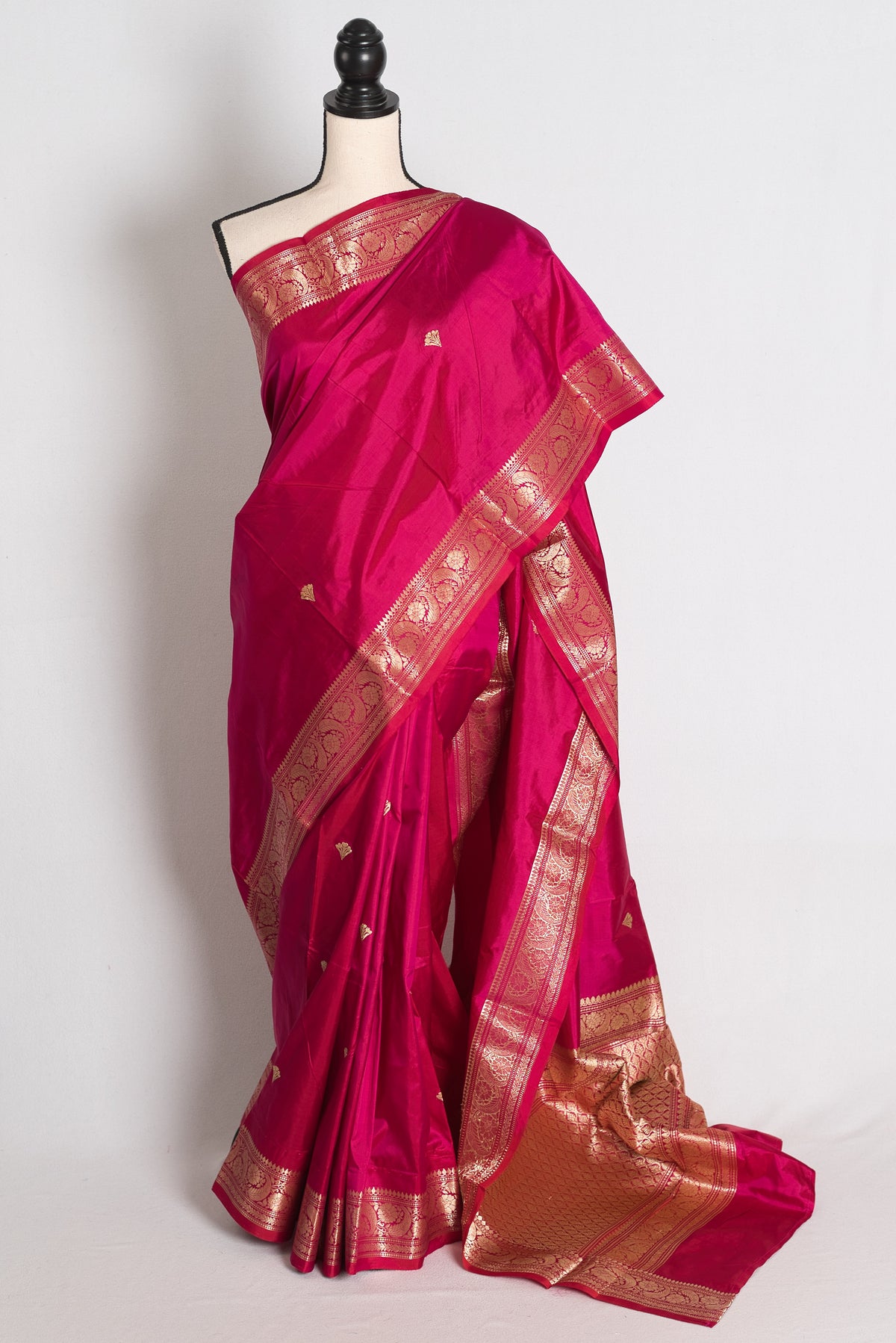 Mithu: Purple and Gold Katan Silk Banarasi Saree with Blouse Piece image 0