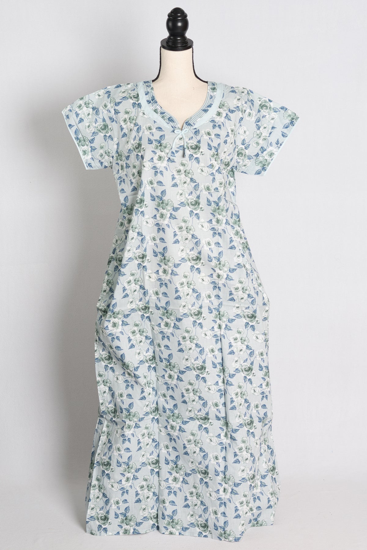 Printed Grey Cotton Nightwear in Regular Size image 1