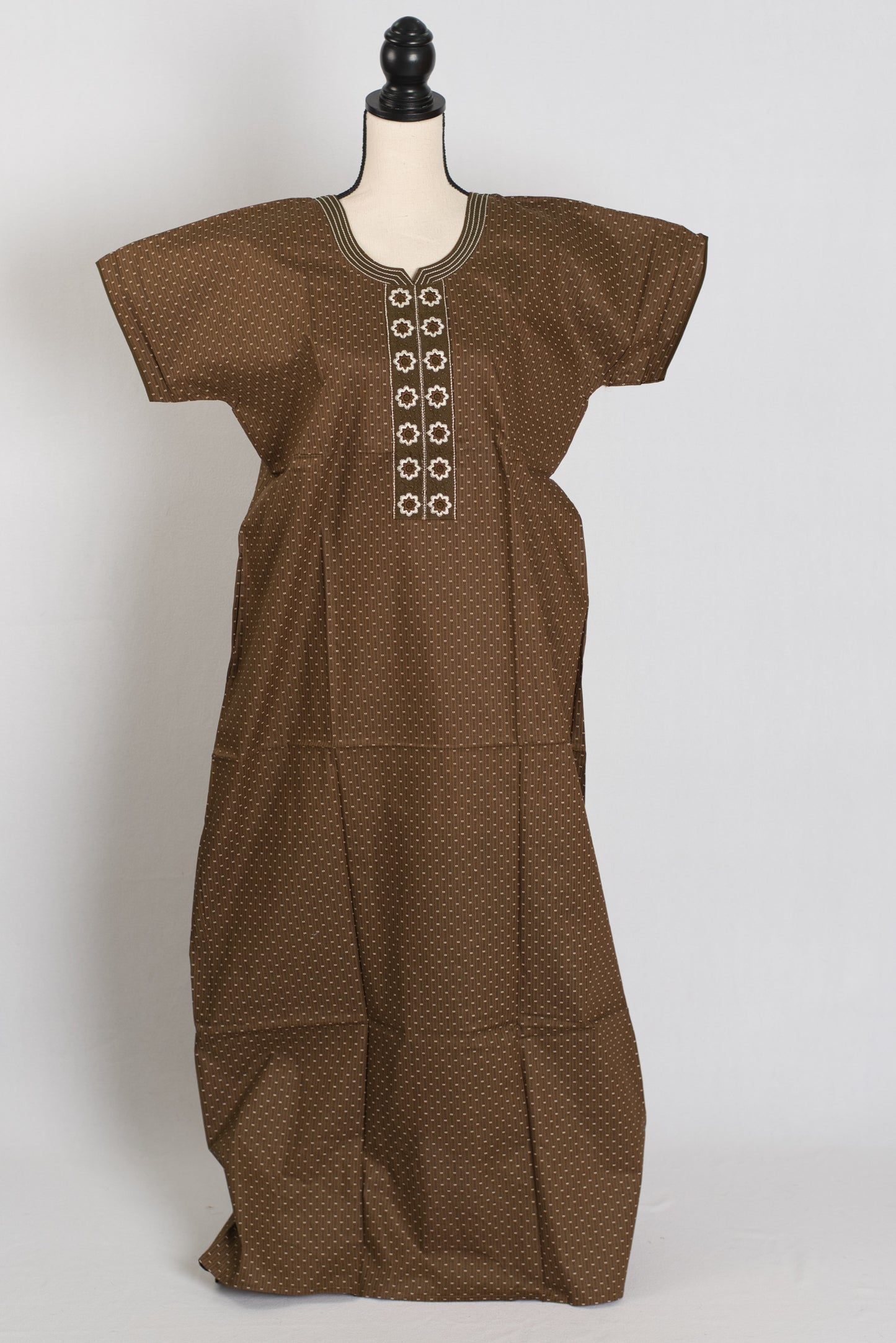 Printed Brown Pure Cotton Nightwear in Regular Size image 1