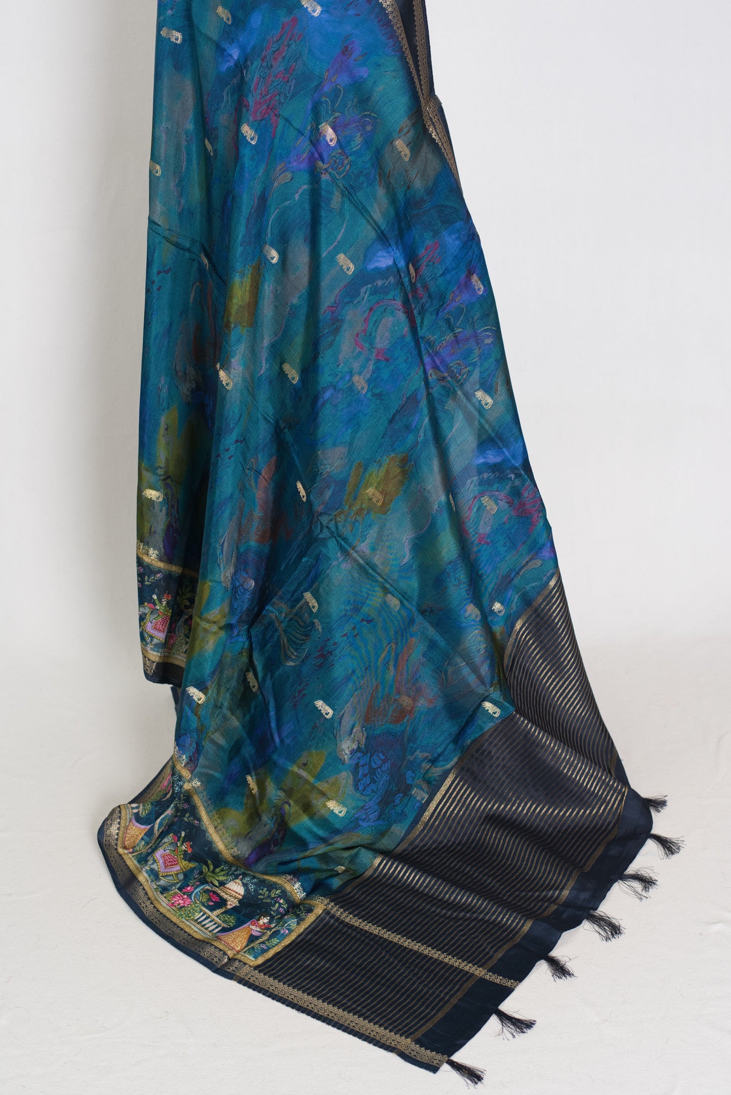 Mumtaz | Blue Dola Silk Banarasi Saree | Contemporary Luxury image 3