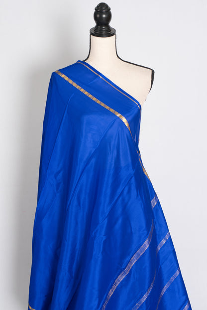 Mythili Royal Blue Pure Mysore Crepe Silk Saree – Silk Mark Certified image 4