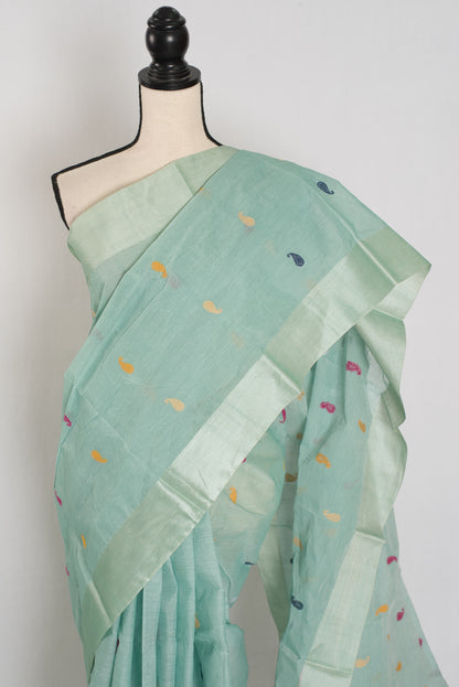 Seema: Bengal Handloom Pure Cotton Jamdani Saree | Bengali Saree image 2