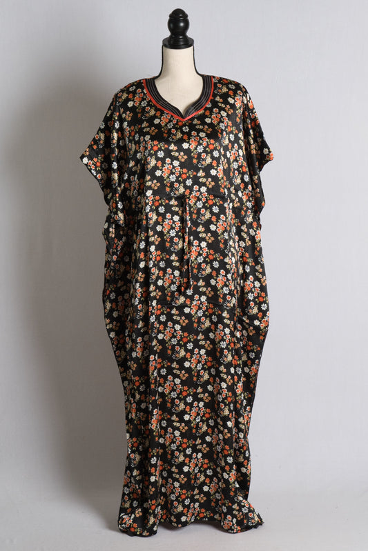 Ladies Indian Satin Kaftan Nightwear in Standard Size image 0