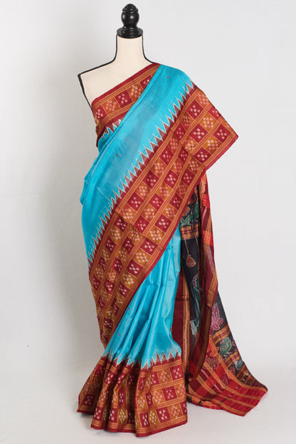 Kanya : Certified Silk Sambalpuri Saree with Triple Diamond Pasapalli Borders image 0