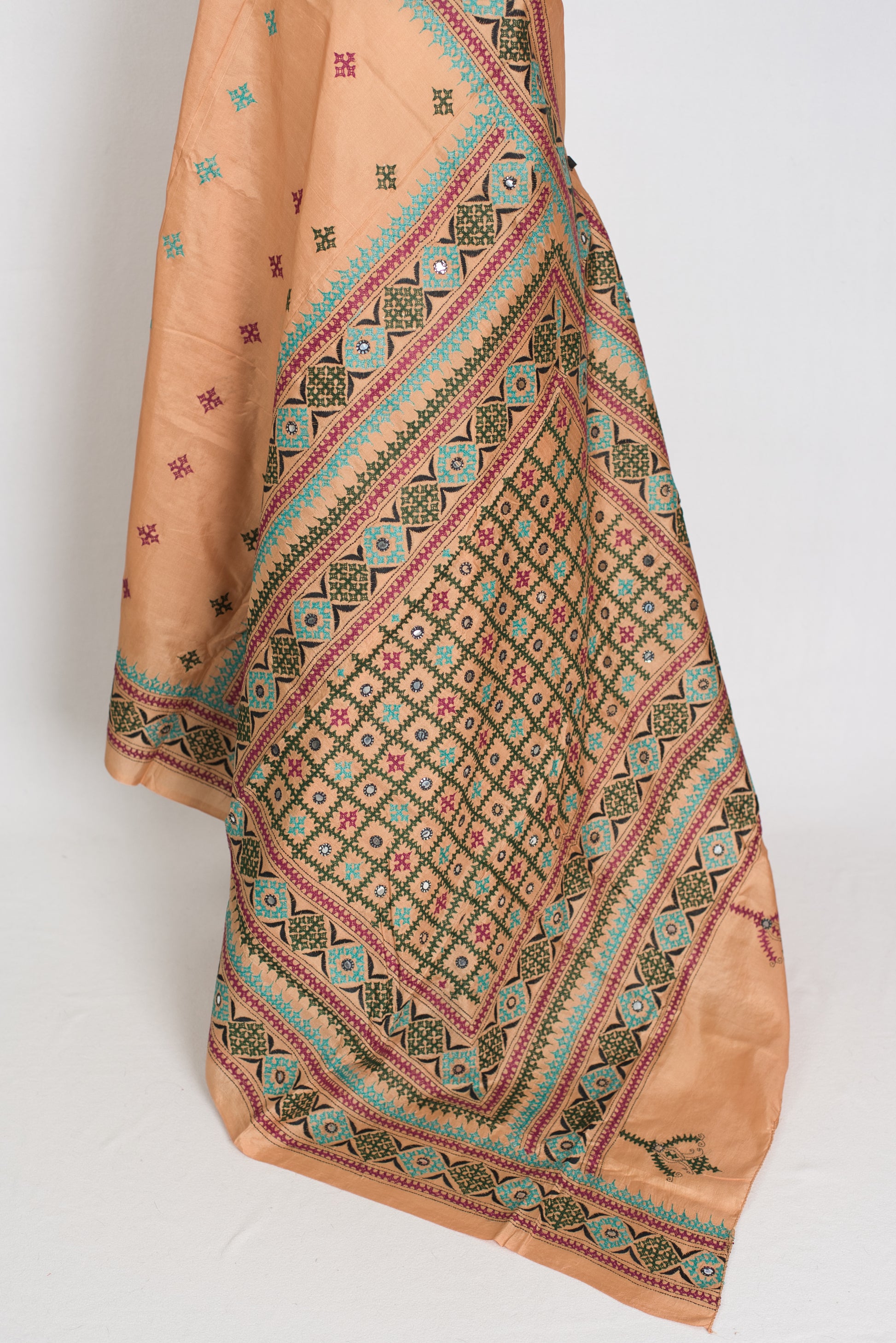 Ruuh: Silk Mark Certified Hand Embroidery Kutch Work Silk Saree image 3