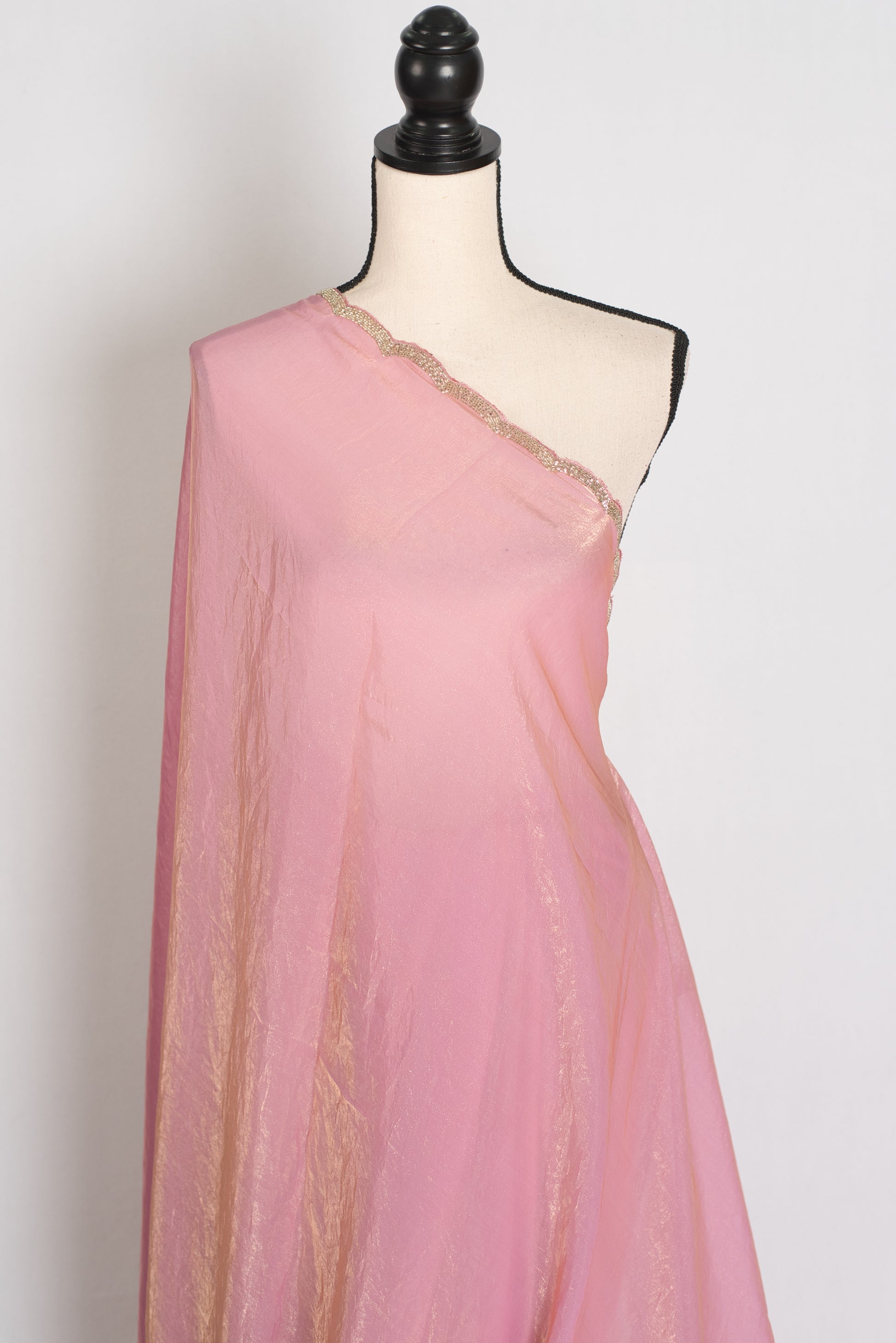 Roshni : Frosted Pink Soft Tissue Designer Party Wear Saree image 4