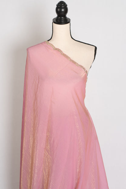 Roshni : Frosted Pink Soft Tissue Designer Party Wear Saree image 4