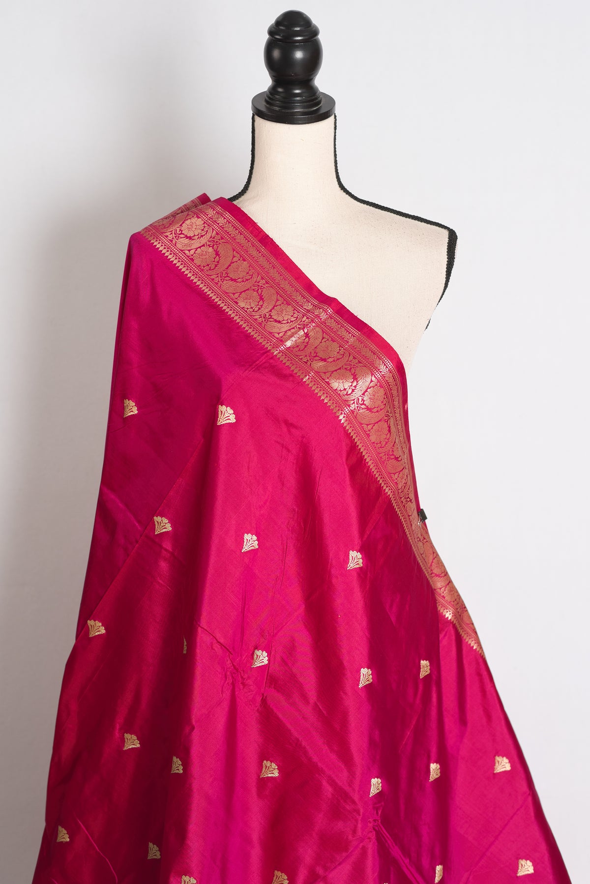 Mithu: Purple and Gold Katan Silk Banarasi Saree with Blouse Piece image 4