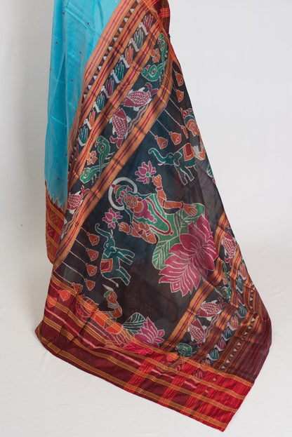 Kanya : Certified Silk Sambalpuri Saree with Triple Diamond Pasapalli Borders image 3