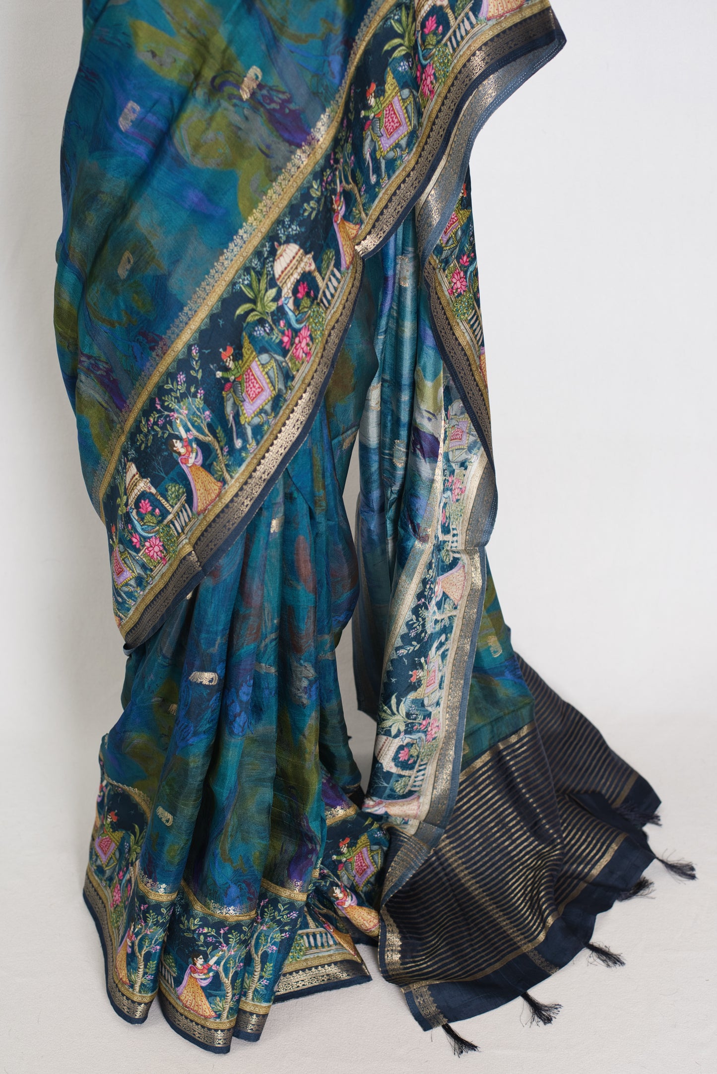 Mumtaz | Blue Dola Silk Banarasi Saree | Contemporary Luxury image 5