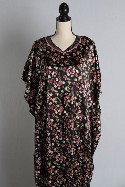 Ladies Indian Satin Kaftan Nightwear in Standard Size image 0