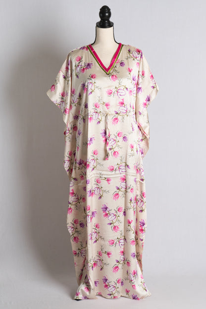 Ladies Indian Satin Kaftan Nightwear in Standard Size image 0