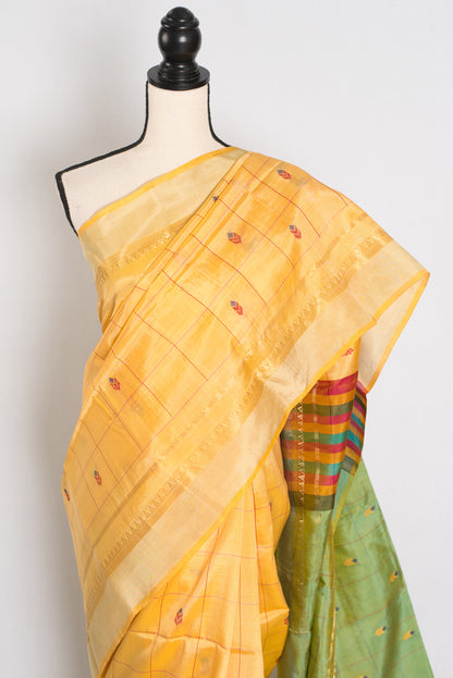 Kala: Handwoven Bishnupuri Silk Saree | Pure Bengali Silk | Soft & Elegant Drape image 5