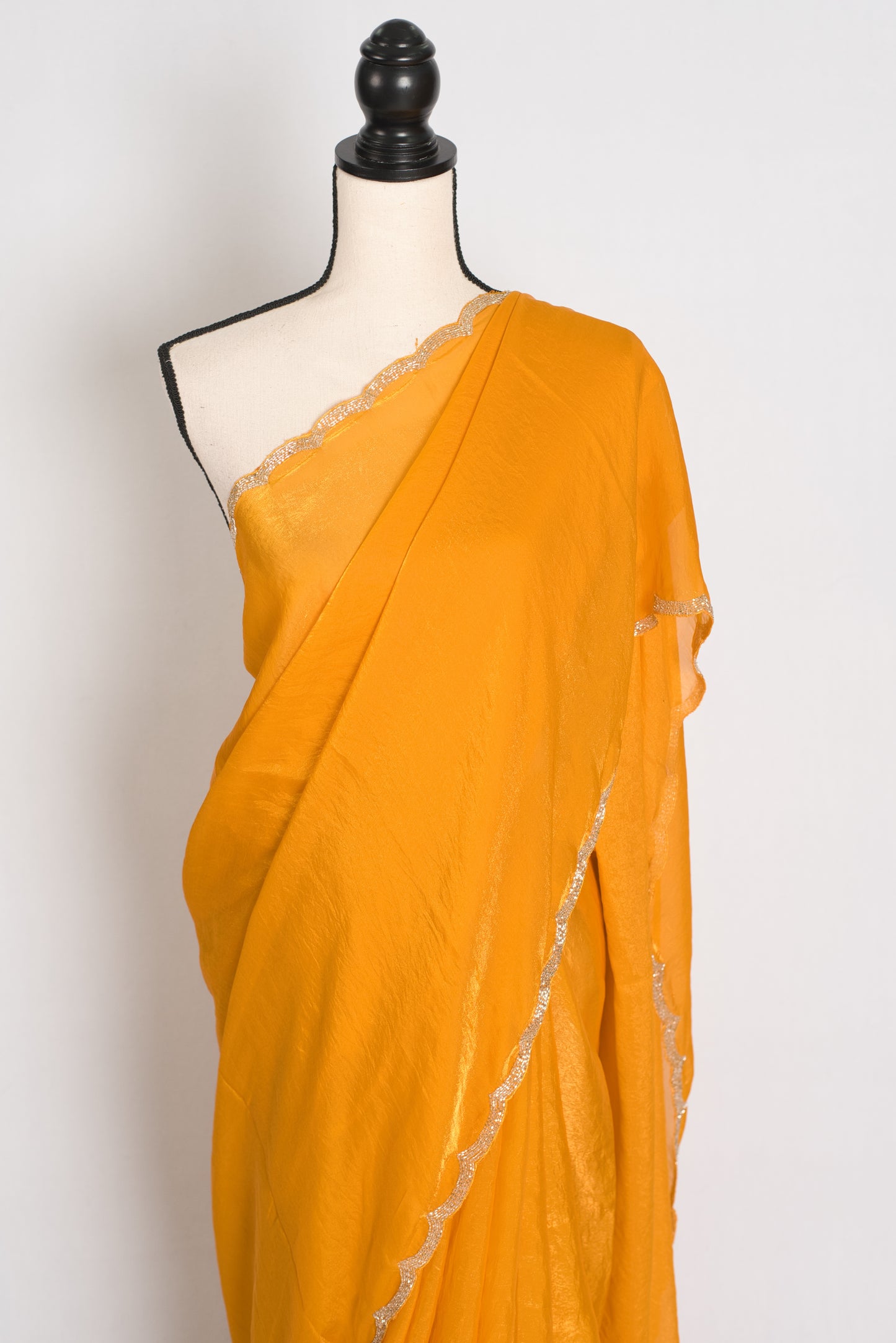 Hema : Yellow Soft Tissue Designer Party Wear Saree image 5