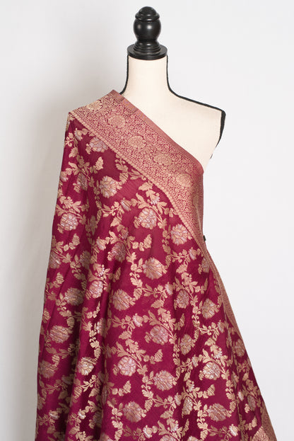 Nidhi : Sona Rupa Zari Semi Georgette Banarasi Saree | Size 40 Stitched Blouse image 4