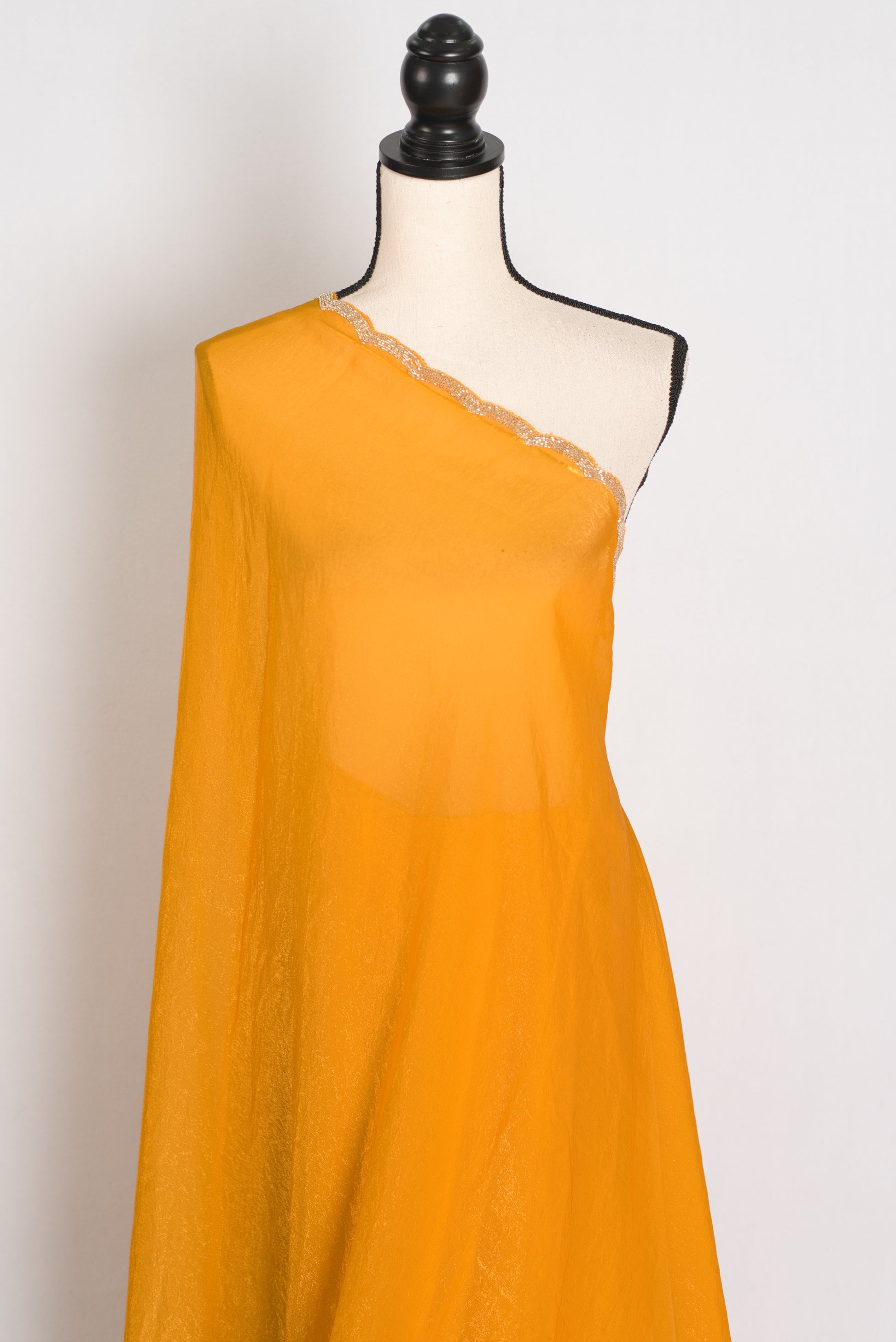 Hema : Yellow Soft Tissue Designer Party Wear Saree image 4