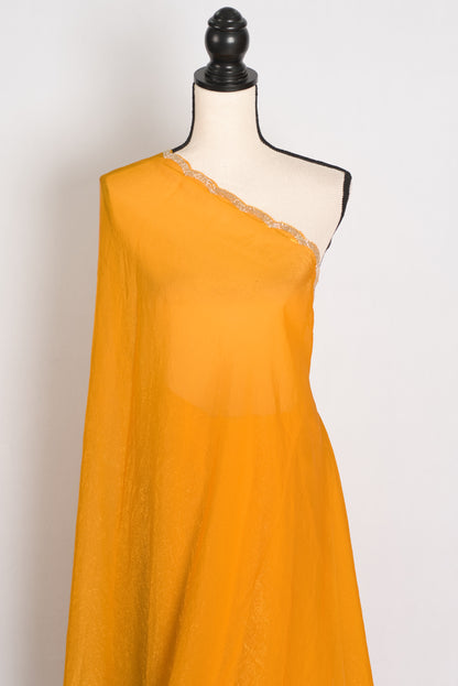 Hema : Yellow Soft Tissue Designer Party Wear Saree image 4