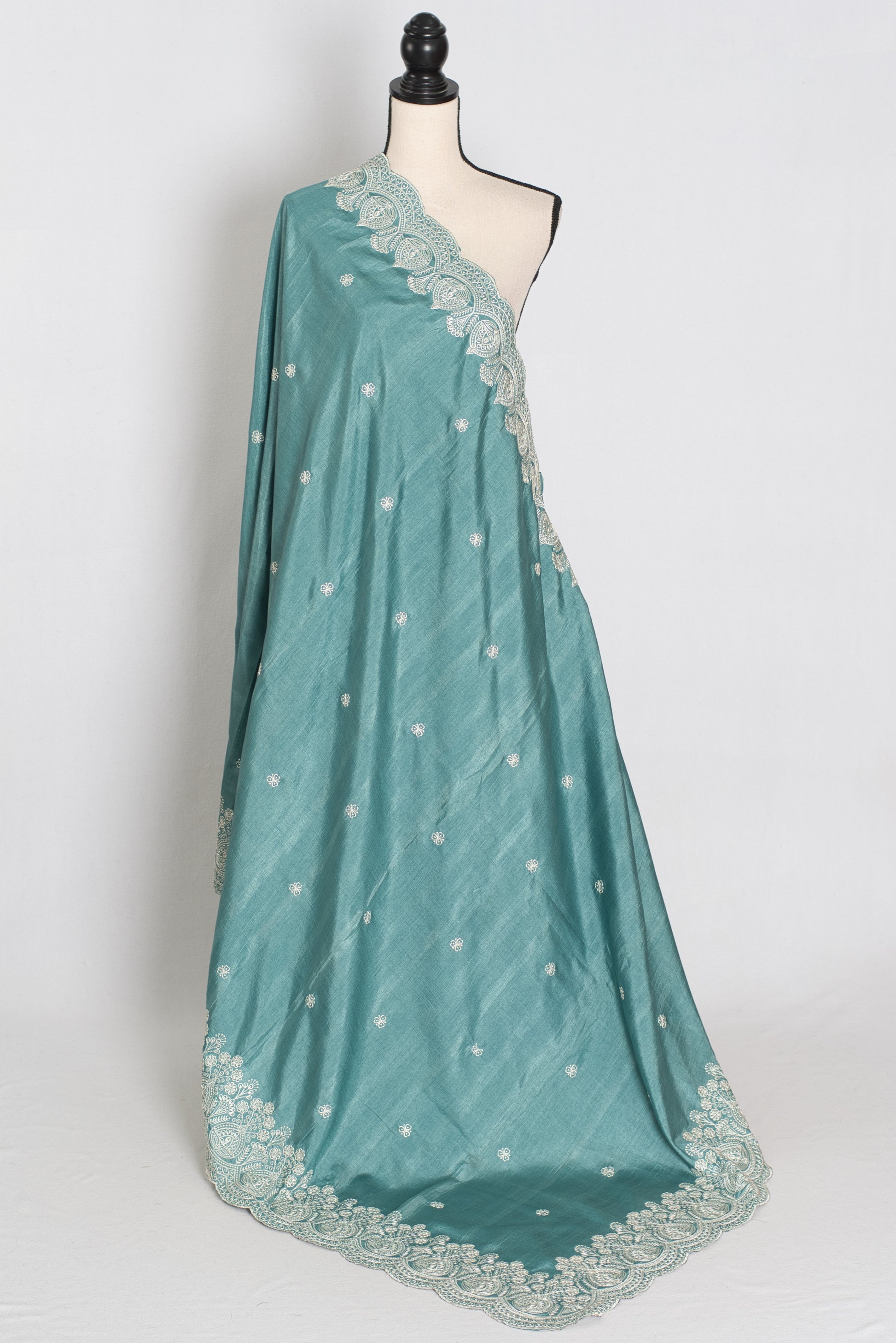 Mitul | Pastel Blue Semi Tussar Silk Saree | Lightweight & Budget-Friendly image 1