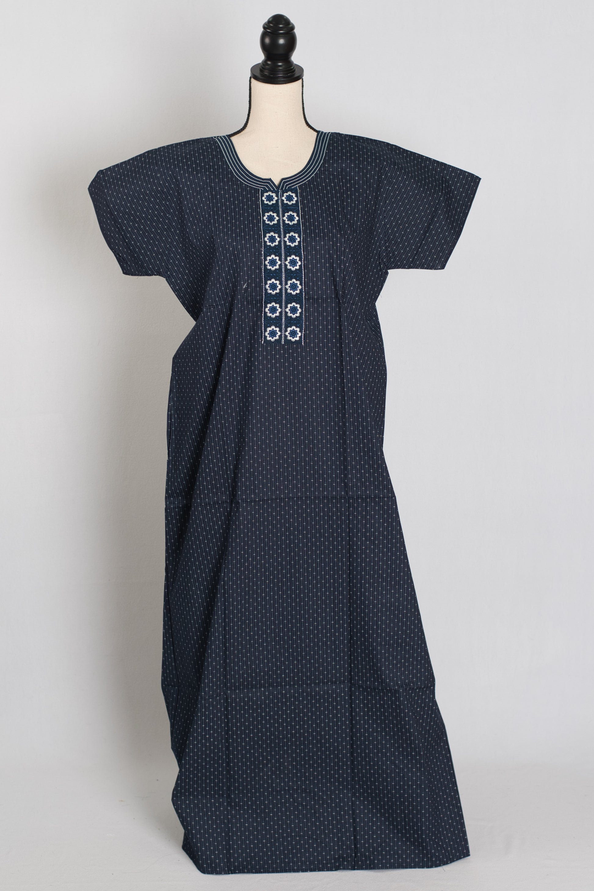 Printed Dark Blue Pure Cotton Nightwear in Regular Size image 1