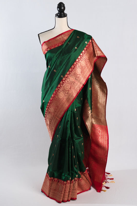 Silk Mark Certified Minakari Katan Banarasi Silk Saree.